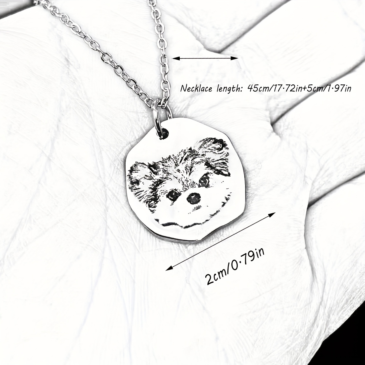 Custom Engraved Photo Pendant Necklace Stainless Steel Jewelry